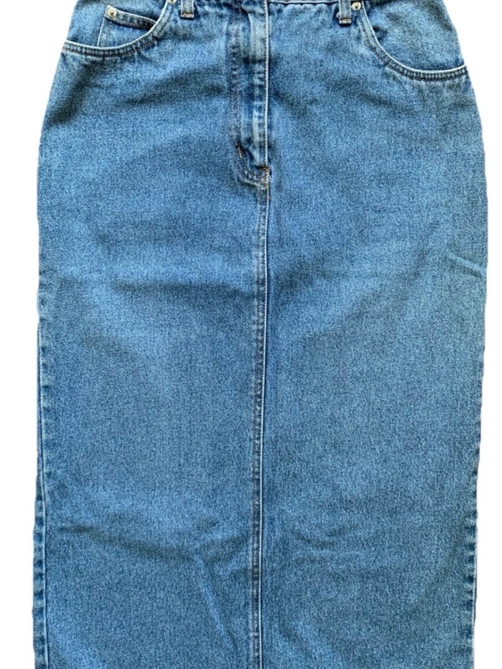 Perry Ellis Blue Denim Midi length skirt